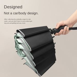 Paraguas Automático de 10 Varillas con Tira Reflectante y Diseño Luminoso, Clásico, para Publicidad Empresarial, con Logotipo Impreso - Product Image 3