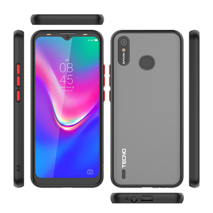 Nhấn nút màu mờ mờ PC bìa sau TPU mềm Cạnh mỏng trường hợp điện thoại cho TECNO Spark 10 Pro 10c 9 9C 4 Lite <span class=keywords><strong>pop3</strong></span> pop6 - Product Image 2