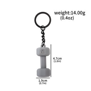 LLavero de luz de silicona ecológico divertido 3D impresión Digital para gimnasio Fitness mancuerna botella de agua placa bolsa competición - Product Image 6