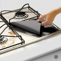 Couvre-brûleur de cuisinière à gaz, protection réutilisable, revêtement antiadhésif pour la cuisson