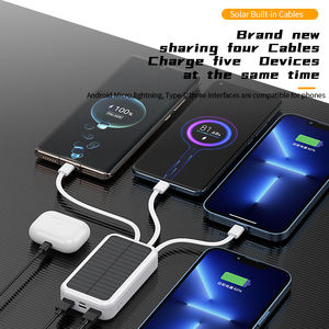 2024 TikTok, superventas, 10000mAh, paneles solares duales, Banco de energía, carga rápida con 4 cables de carga para acampar e iluminación - Product Image 5