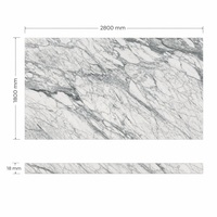 Prix des dalles de marbre Arabescato |   Pierre naturelle polie blanche et grise de 18 mm pour revêtement mural de luxe pour hôtel, villa, cuisine