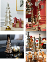 Nouvelles décorations de noël résine arbre père noël maison Micro paysage résine maison ornements en gros