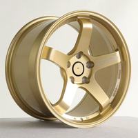 Jantes forgées GT Style 5 branches 15-22 pouces 5x100/112/114.3/120 Or pour Toyota GR86 Nissan Skyline BMW G20 Subaru WRX