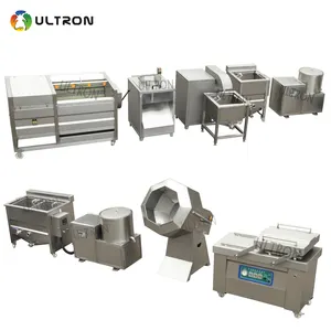 French fries making machine potato chips production line fries fryer Industrial semi-automatic potato chip line