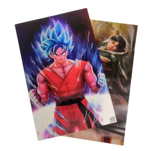 Sıcak satış 3d flip anime resim dragon topu GOKU 3d poster
