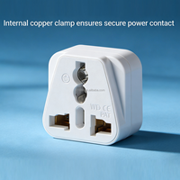Steker Konversi Perjalanan 2 PIN USA NEMA 1-15P ke Soket UK/US/EU/AUS, Adaptor Steker Eropa ke AS