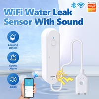 Détecteur de fuite d'eau Wi-Fi intelligent pour maison connectée, alertes à distance via application mobile, fonction de temporisation, utilisation en aquarium intérieur