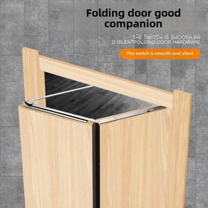 Thép không gỉ hiện đại gấp cửa bản lề phần cứng im lặng vô hình cửa trượt Phụ kiện cho phòng ngủ phòng tắm cửa gỗ - Product Image 6