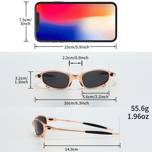 Occhiali da Sole di Alta Qualità per Uomo, Stile Retrò Oro Rosa, per Sport all'Aperto, Ciclismo e Spiaggia - Product Image 6