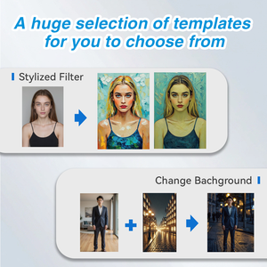 Photomaton professionnel personnalisé de 43 pouces avec IA, imprimante DNP, éclairage LED, logo couleur et interface utilisateur personnalisable pour produits de vente <span class=keywords><strong>en</strong></span> <span class=keywords><strong>ligne</strong></span> - Product Image 5