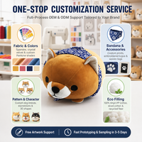Vente directe d'usine, jouet en peluche personnalisé, adorable coussin en forme de chien, oreiller en peluche durable, jouets en peluche pour la décoration et les cadeaux