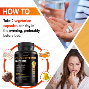 Supplément quotidien de soutien au cholestérol Ail CoQ10 Vitamine E Bergamote Stérols végétaux pour la santé cardiaque des adultes 60 Capsules - Product Image 5