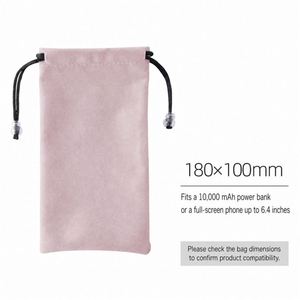 Pochette pour appareils numériques en microfibre, sac de rangement portable anti-poussière pour téléphone, batterie externe, casque Bluetooth, appareil photo, voyage - Product Image 2