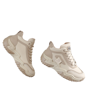 Fleece-lined Thickened Warm High-<b>top</b> <b>Lace</b>-up Cotton Shoes Women's Autumn New All-match Explosions Thick-soled - Product Image 4