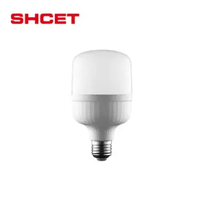 SHCET CE&RoHs certificated high quality high brightness 100lm/w 10W 20W 30W 40W 50W 60W T series led bulb light E27 E40 base