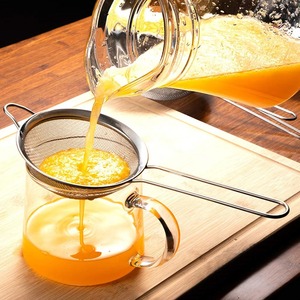 Ensemble de passoires à mailles fines en acier inoxydable, <span class=keywords><strong>tamis</strong></span> à farine multi-usages avec poignée, parfait pour le thé, la farine, les œufs, outil de <span class=keywords><strong>cuisine</strong></span> - Product Image 2