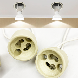 Ánh Sáng Nhà Sản Xuất MR16 Ổ Cắm G5.3 <span class=keywords><strong>LED</strong></span> Bóng Đèn Đèn Gốm Dây Nối Cơ Sở Ổ Cắm Adapter MR16 Gu10 <span class=keywords><strong>LED</strong></span> Spotlight Kết Nối - Product Image 1