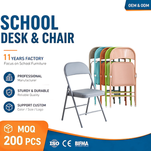 Multi-color Plastic Durable Space Saving Event Classroom <strong>Padded</strong> Folding Stackable Training <strong>Chairs</strong> for Home Office - Product Image 1