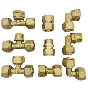 Copper Pipe Fittings 4 Way Tee Elbow Connector For Solar Heating System Plumbing Use - Product Image 1