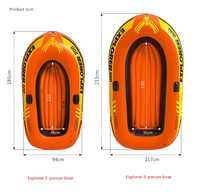 Bateau à ponton en PVC personnalisé pour 3 personnes, bateau rigide pour rivière, camping, voyage, bateau de pêche gonflable pour l'extérieur