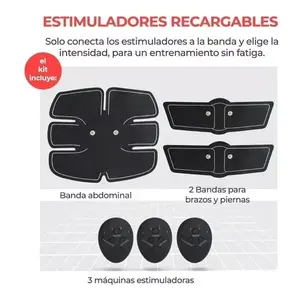 Smart Electronic Abdominal And Arm Patch For <b>Exercise</b> With <b>Step</b> Counting Function, TPE Material, Unisex Design, 110V/220V Compat - Product Image 6