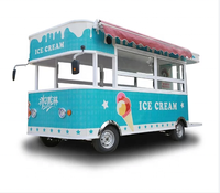 Remorque alimentaire mobile avec machine à bonbons, four à pizza, four à pain, pour restauration rapide / chariot de vente de crêpes