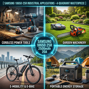 Batterie <span class=keywords><strong>Samsung</strong></span> 18650 <span class=keywords><strong>INR18650</strong></span> <span class=keywords><strong>25R</strong></span> 2500mAh 30A 3.7V rechargeable, cellule de batterie lithium-ion cylindrique 8C à décharge rapide 18650 <span class=keywords><strong>Samsung</strong></span> - Product Image 6