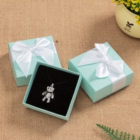 Boîte à bijoux pour collier de montre en Carton, boîte cadeau de boucles d'oreilles, bon marché, petite taille bleue approuvée, forme personnalisée A1, 2022