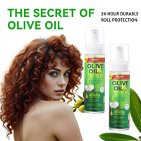 OEM ODM 258ml Kit Coiffant Boucles Séchage Rapide Mousse Crème Fixation Forte Huile de Coco Anti-Frisottis