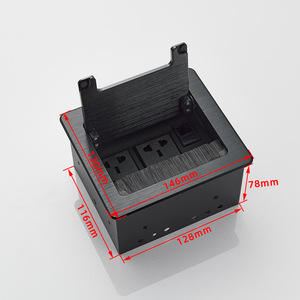 탁상용 숨김형 사각 소켓, 3개의 AC 콘센트와 수납함 포함 - Product Image 6
