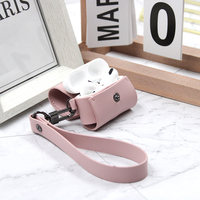 En stock pochette de luxe en similicuir pour écouteurs sac de rangement portable de haute qualité avec logo personnalisé fourre-tout promotionnel pour écouteurs