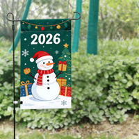 Drapeau de jardin personnalisé pas cher, sublimation, double face, pour Noël, décorations de jardin, extérieur