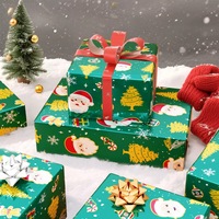 Kertas Kado Natal Grosir Lembaran Cetak Kustom Pembungkus Hadiah Liburan