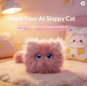 Nuevo Robot de Peluche Interactivo con IA 2026: Gato Peludo, Compañero de Aprendizaje y Crecimiento, Muñeco Grande y Relajante - Product Image 1