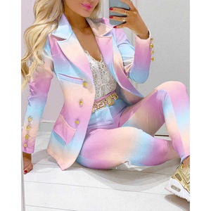 Conjuntos de Chaquetas y Pantalones de <span class=keywords><strong>mujer</strong></span> elegantes e informales de moda al por mayor, trajes de negocios - Product Image 1