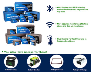 Batteries lithium-ion Lifepo4 12v 12.8v 100ah, batteries pour moteur marin/trolling, 12V 16V 24V 36V pour <span class=keywords><strong>camping</strong></span>-<span class=keywords><strong>car</strong></span>, bateau - Product Image 3