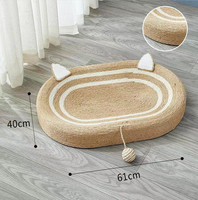 Planche à gratter écologique pour chat en sisal Jouet pour animaux de compagnie Bac à litière surdimensionné Corde de chanvre Grattoir de lit pour chat