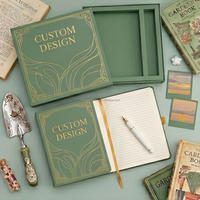 Carnet en cuir PU esthétique personnalisé avec stylo à encre, ensemble cadeau pour journal créatif et enregistrement quotidien de la vie