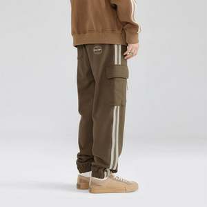 Pantalones de chándal para hombre con logotipo personalizado de talla grande, pantalones de chándal de algodón de tela de gamuza holgados para exteriores, Unisex - Product Image 6