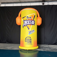 Canette géante gonflable pour thé glacé, impression publicitaire personnalisée, résistante à l'eau, durable pour la promotion en extérieur, les événements et les fêtes