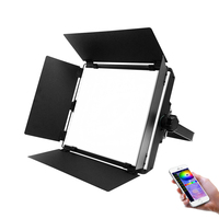 Nouvelle lampe à panneau plat noire élégante 2700K-7500K RGB Convient pour l'éclairage de studio photo