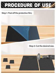 סיטונאי יריעות סיבי פחמן באיכות גבוהה 500*500 מ\\\"מ 2 מ\\\"מ 3 מ\\\"מ 4 מ\\\"מ 5 מ\\\"מ 3K אריגת טוויל מט, לוח סיבי פחמן - Product Image 3