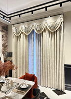 Tissu jacquard 100 % polyester, motif floral teint en fil, polyvalent, avec superposition fine et mise en page équilibrée. Pour rideaux, tissus d'ameublement et oreillers