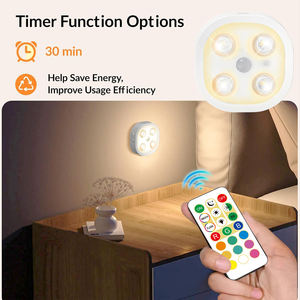 Under Cabinet Lighting,Rechargeable Motion <b>Sensor</b> Puck <b>Lights</b> with Remote,12 Color Temper Magnetic Stick on <b>Light</b> for Kitchen - Product Image 2