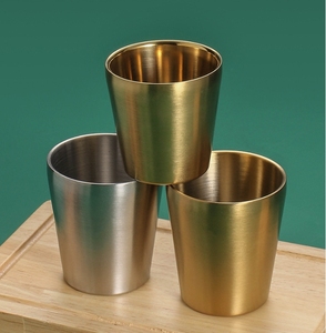 Vaso de Cerveza, Soju, Vino o Café Irlandés de Doble Capa de Acero Inoxidable 304, Estilo Coreano para Hotel - Product Image 5
