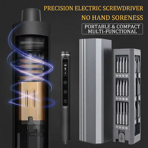 Destornillador eléctrico de precisión con 5 velocidades y torque ajustable para reparación de teléfonos móviles, cuerpo metálico con luz LED y carga tipo C - Product Image 3