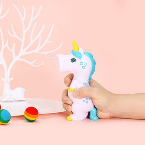Jouets à presser animaux de dessin animé licorne pistolet à boule de tir balles en mousse Pop Out articles <span class=keywords><strong>Anti</strong></span>-Stress pour enfants - Product Image 2