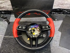 Volante Sportivo in Pelle Nappa Premium con Indicatore Giallo per <span class=keywords><strong>Porsche</strong></span> Macan Panamera 911 718 <span class=keywords><strong>918</strong></span> <span class=keywords><strong>Spyder</strong></span>, Aggiornamento da Vecchio a Nuovo - Product Image 4