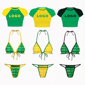 Conjunto de Traje de Baño de 3 Piezas para Mujer, Diseño Personalizado, Servicio Integral de Fabricación, Traje de Baño y Bikinis Elegantes para Carnaval y Días de Playa - Product Image 1